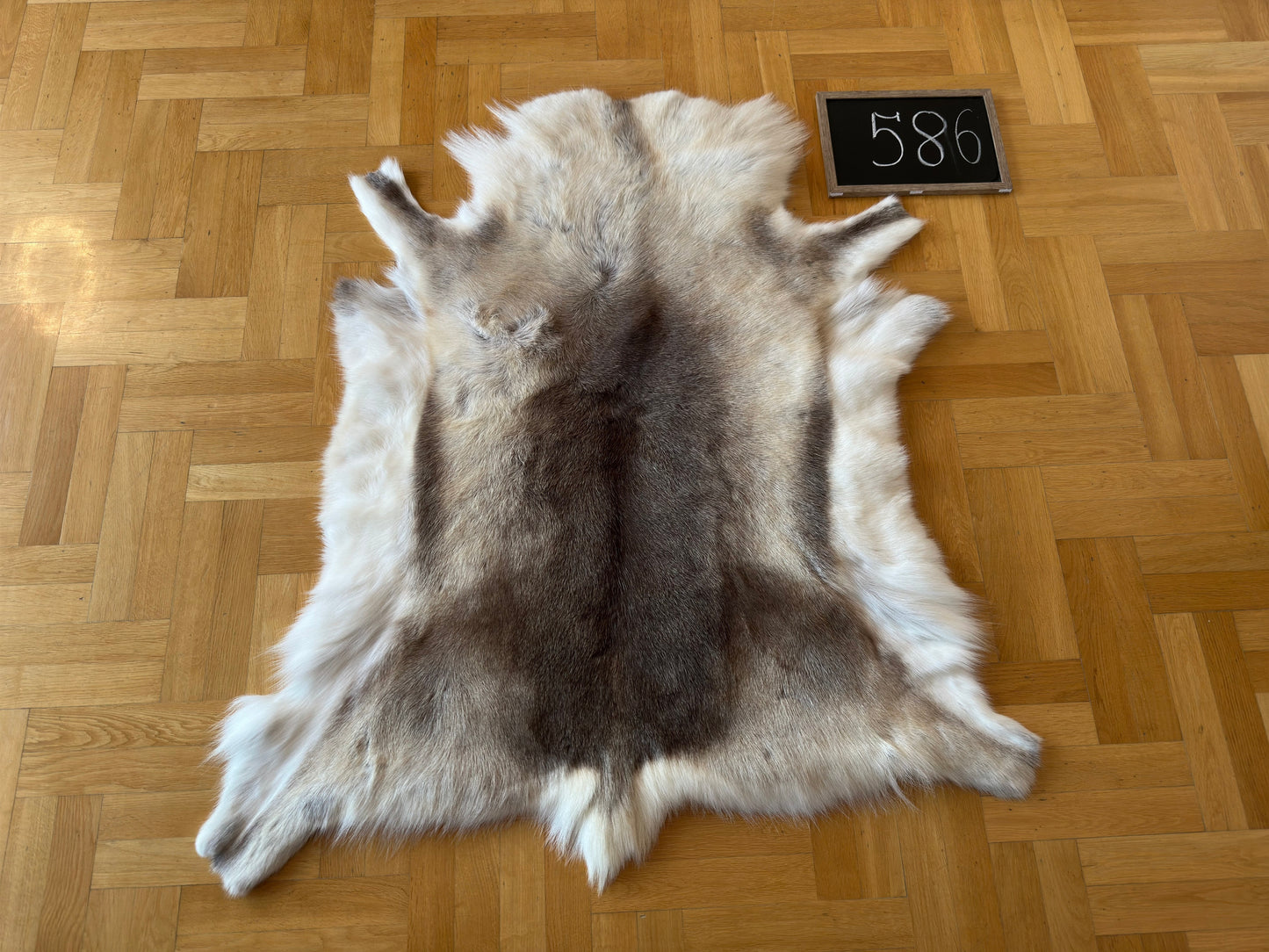 Peau de renne géante 127 x 115 cm Peau de renne authentique Nordic Decor #586
