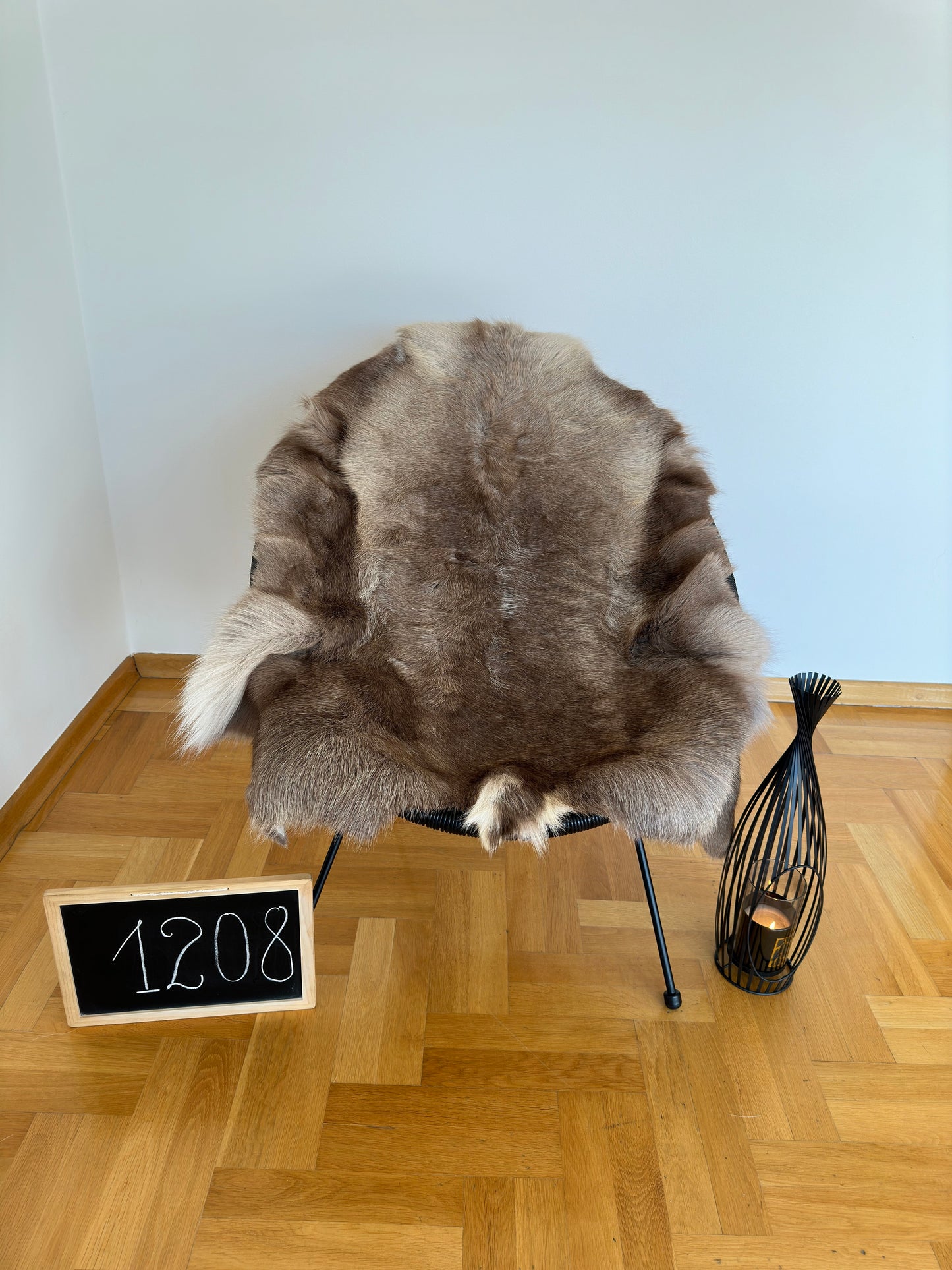 Luxurious Reindeer Hide Unique B Grade 118 x 108 cm Reindeer Skin #1208