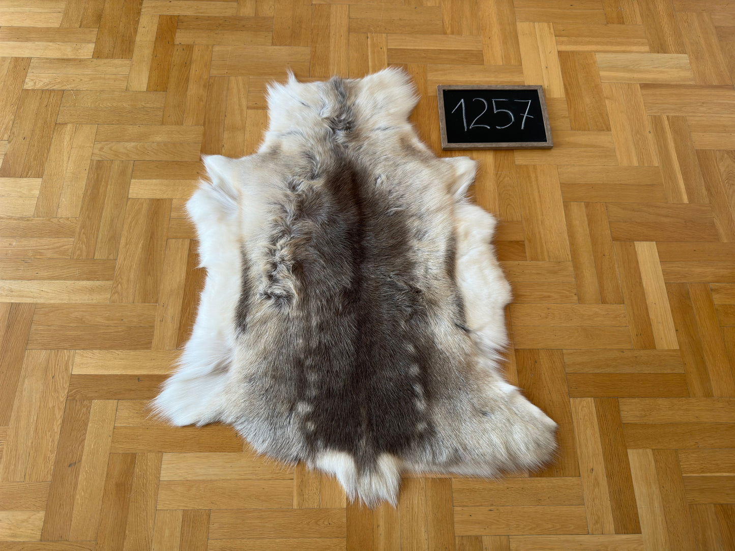 Reindeer Hide B Grade 116 x 95cm Authentic Nordic Decor Reindeer Skin #1257