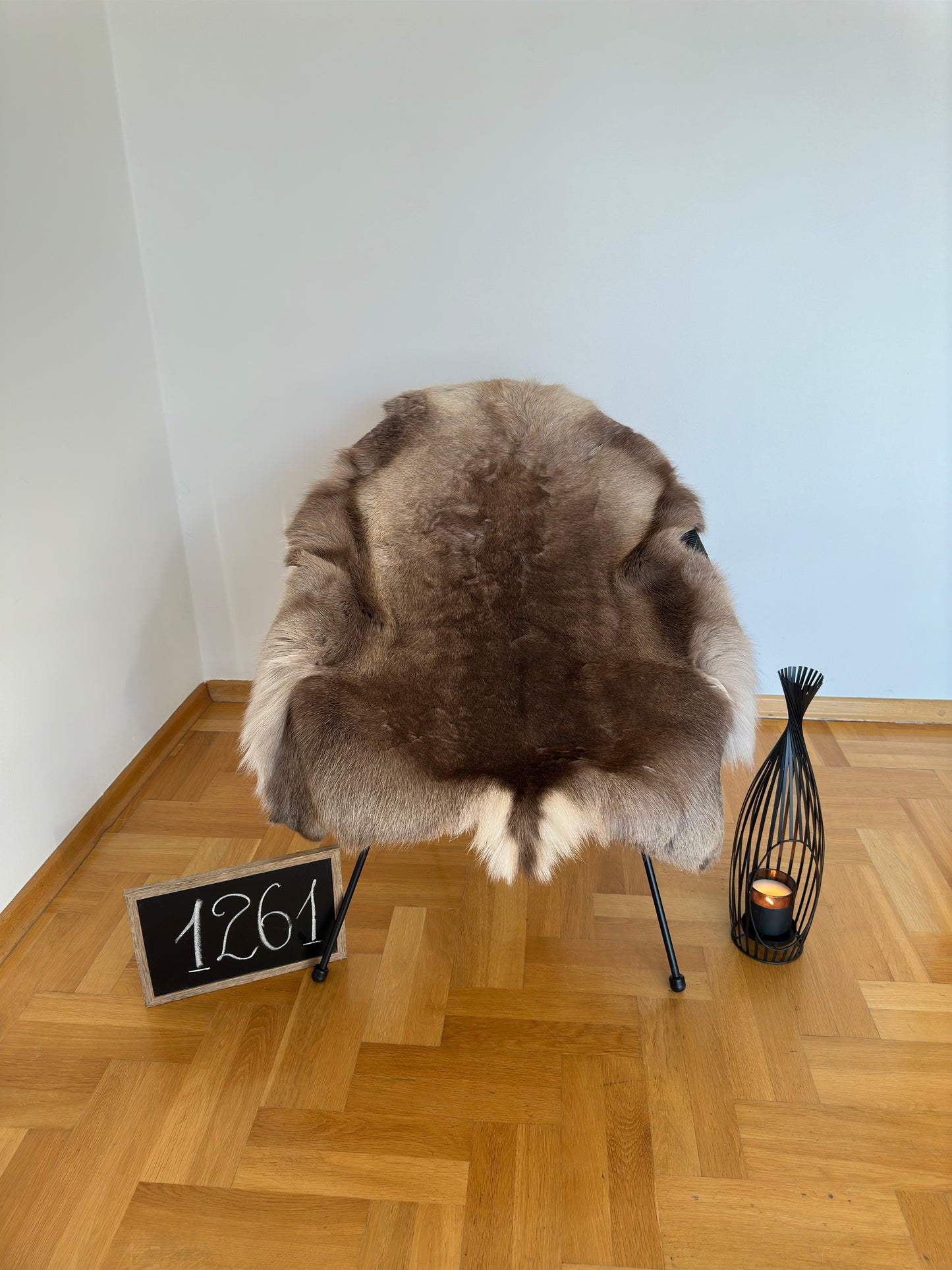 Luxurious Reindeer Hide Unique B Grade 125 x 107 cm Reindeer Skin #1261