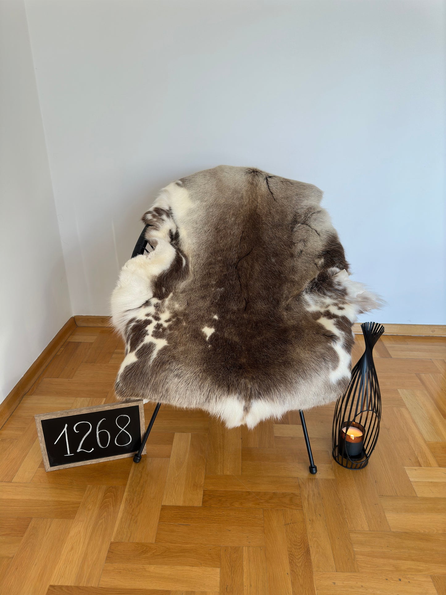 Rare Luxurious Reindeer Hide Unique B Grade 134 x 100 cm Reindeer Skin #1268