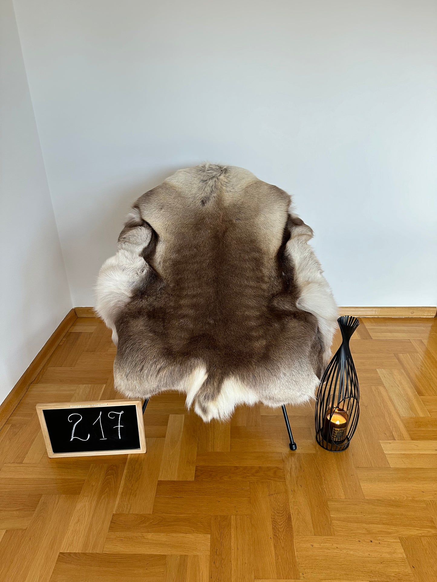 Luxurious Reindeer Hide Unique Giant Size 130 x 114 cm #217