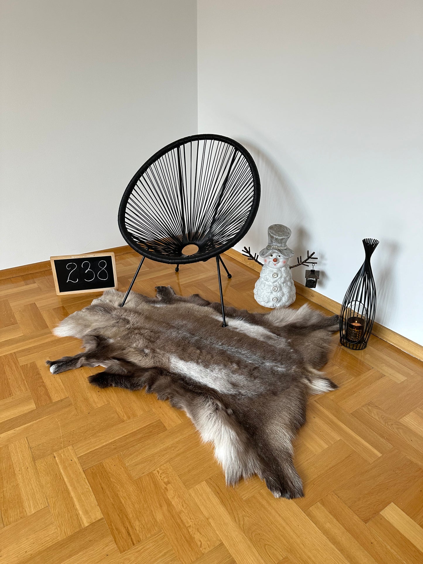 Luxurious Reindeer Hide Unique Giant Size 130 x 110 cm Reindeer Skin #238