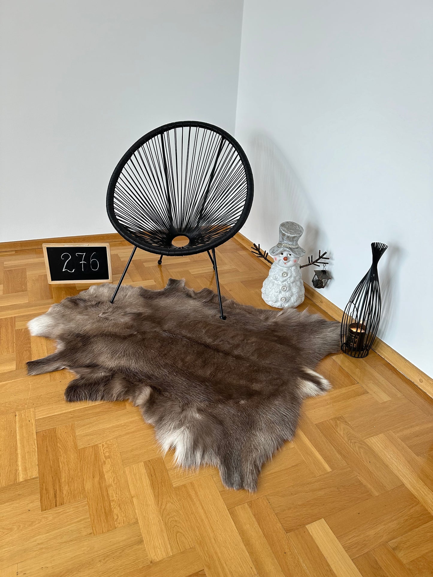 Luxurious Reindeer Hide Unique Giant Size 133 x 108 cm Reindeer Skin #276