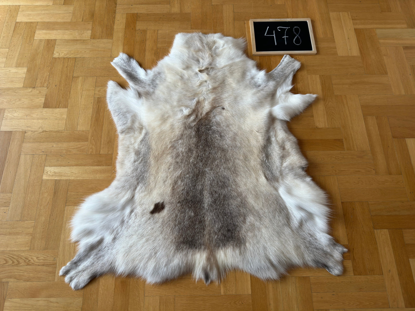 Rare Reindeer Hide Giant 124 x 115 cm Authentic Nordic Decor Reindeer Skin #478