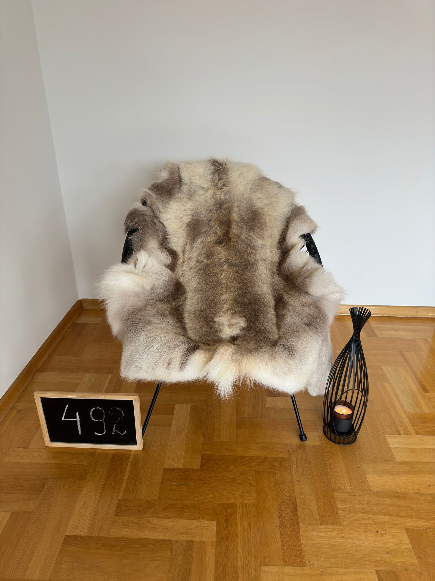 Reindeer Hide Exclusive Unique Giant Size 130 x 115 cm Reindeer Skin #492