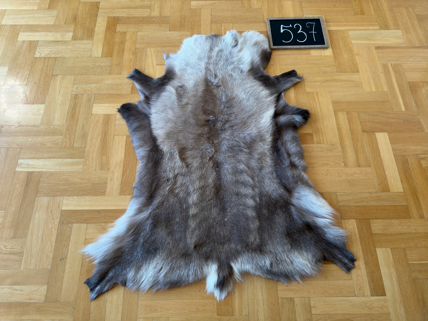 Luxurious Reindeer Hide Unique Giant Size 134 x 107 cm Reindeer Skin #537