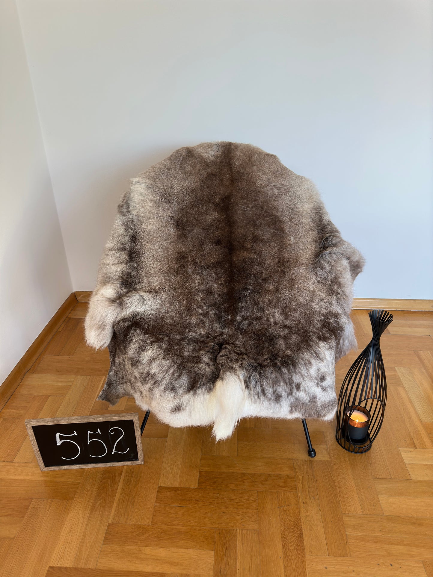 Rare Reindeer Hide Giant 152 x 121 cm Authentic Nordic Decor Reindeer Skin #552