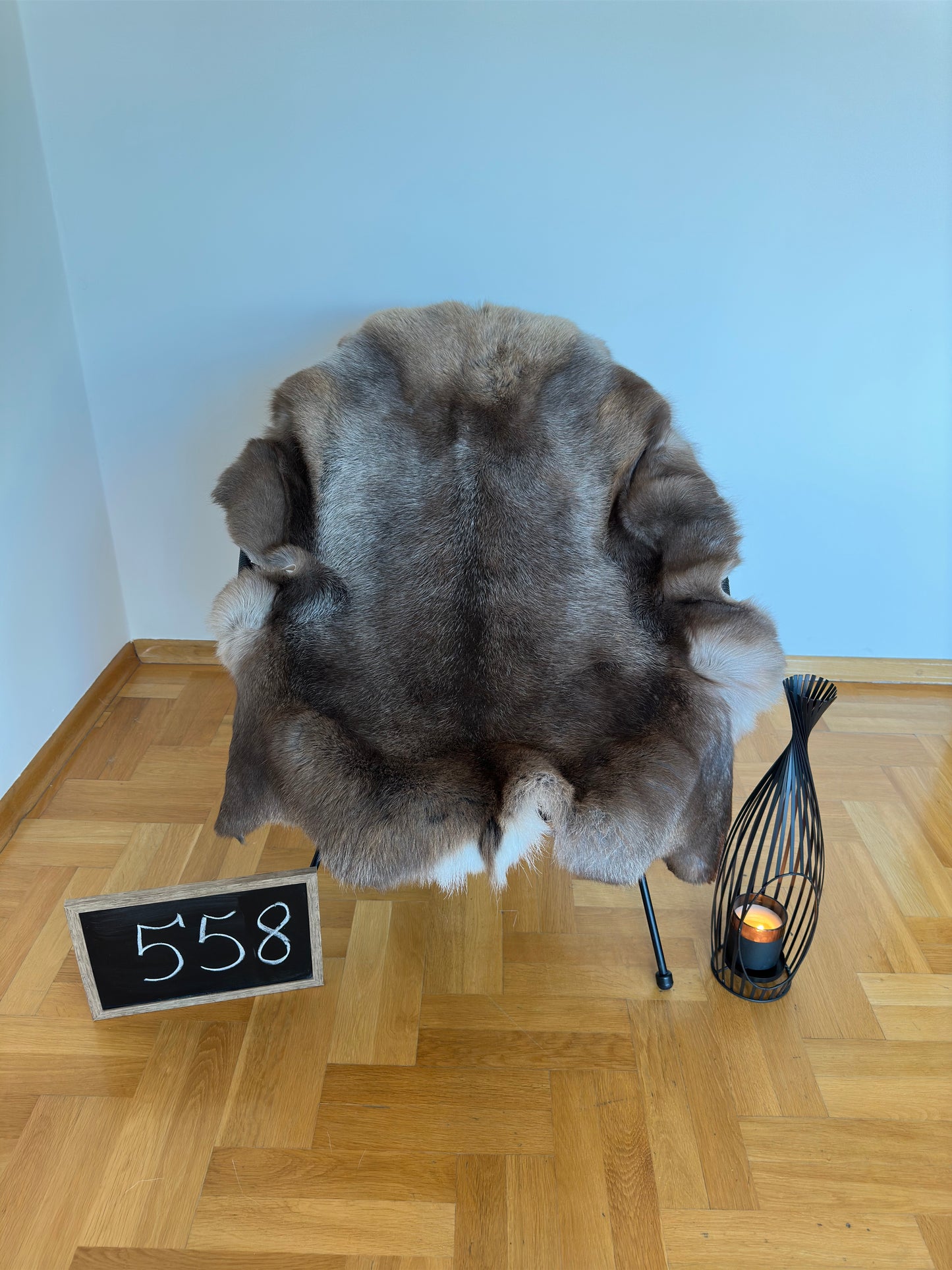 Luxurious Reindeer Hide Unique Giant Size 124 x 111 cm Reindeer Skin #558