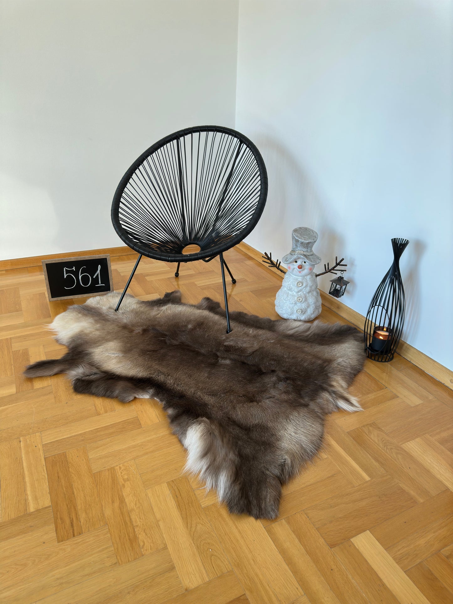 Luxurious Reindeer Hide Unique Giant Size 138 x 115 cm Reindeer Skin #561