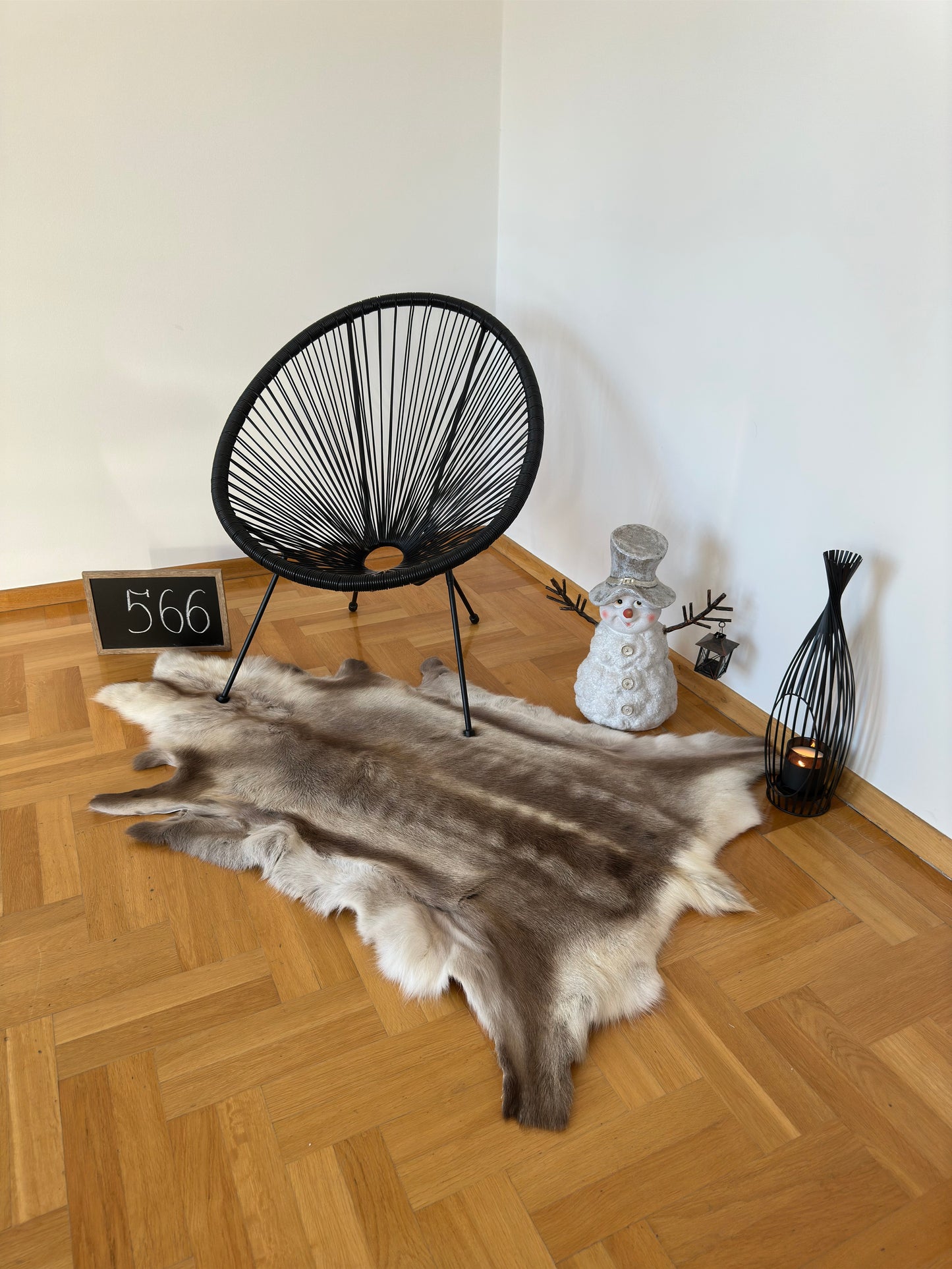 Reindeer Hide Giant 145 x 105 cm Authentic Nordic Decor #566