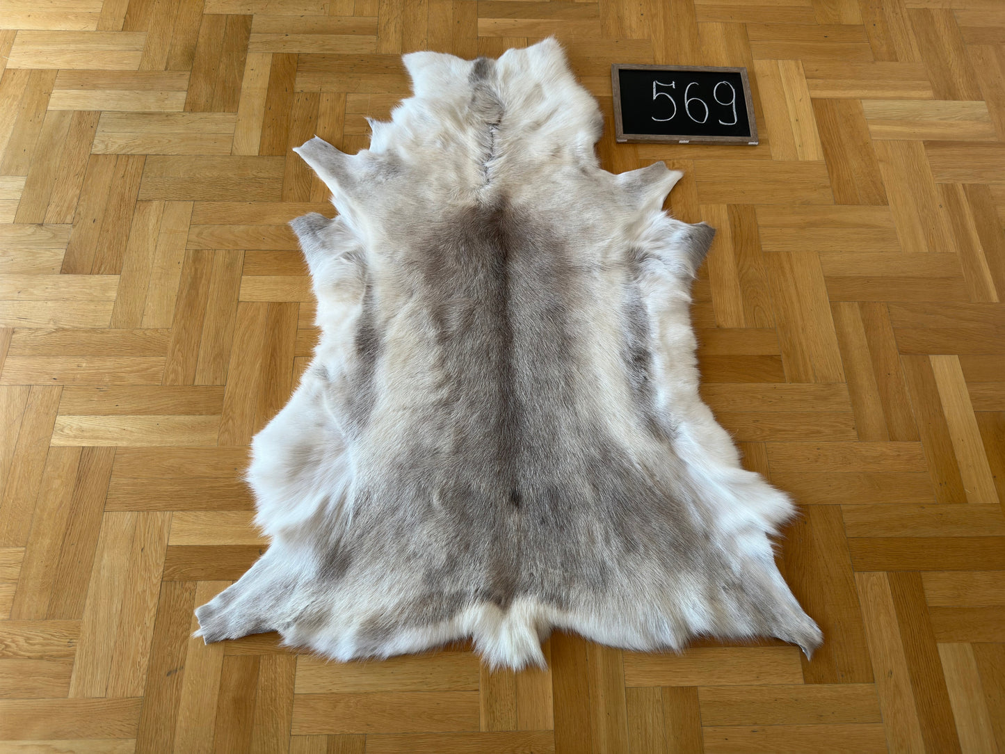 Rare Reindeer Hide Giant 135 x 106 cm Authentic Nordic Decor #569