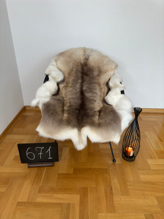 Reindeer Hide Exclusive Unique Giant Size 140 x 111 cm Reindeer Skin #671